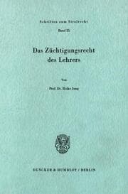 Cover von Das Züchtigungsrecht des Lehrers.