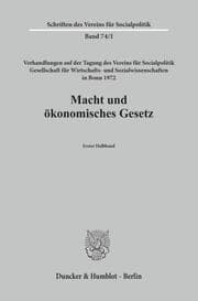 Cover von Macht und ökonomisches Gesetz.