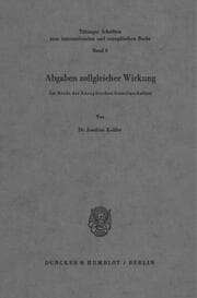 Cover von Abgaben zollgleicher Wirkung im Recht der Europäischen Gemeinschaften.