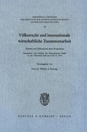 Cover von Völkerrecht und internationale wirtschaftliche Zusammenarbeit.