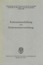 Cover von Einkommensbildung und Einkommensverteilung.