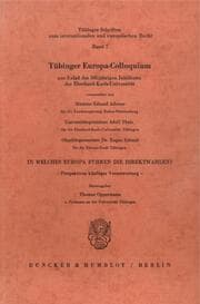 Cover von In welches Europa führen die Direktwahlen?