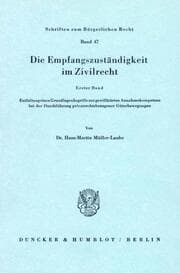 Cover von Die Empfangszuständigkeit im Zivilrecht.