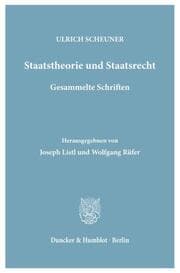 Cover von Staatstheorie und Staatsrecht.