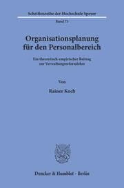 Cover von Organisationsplanung für den Personalbereich.
