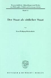 Cover von Der Staat als sittlicher Staat.