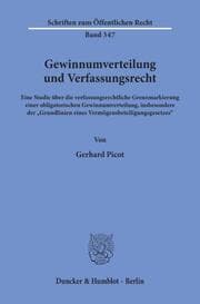 Cover von Gewinnumverteilung und Verfassungsrecht.