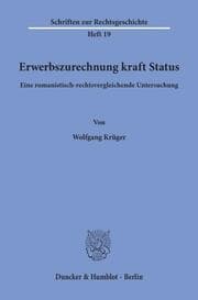 Cover von Erwerbszurechnung kraft Status.