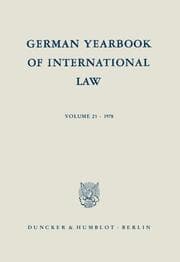 Cover von German Yearbook of International Law - Jahrbuch für Internationales Recht.