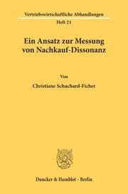 Cover von Ein Ansatz zur Messung von Nachkauf-Dissonanz.