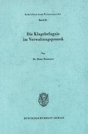 Cover von Die Klagebefugnis im Verwaltungsprozeß.