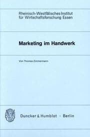 Cover von Marketing im Handwerk.