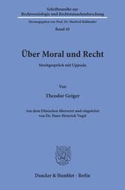 Cover von Über Moral und Recht.
