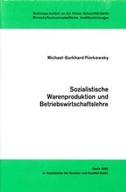 Cover von Sozialistische Warenproduktion und Betriebswirtschaftslehre.