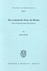 Cover von Die symbolische Natur des Rechts.