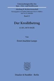 Cover von Der Kreditbetrug (§ 263,265 b StGB).