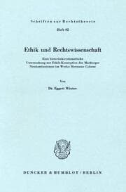 Cover von Ethik und Rechtswissenschaft.