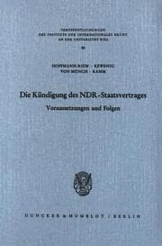 Cover von Die Kündigung des NDR Staatsvertrages.