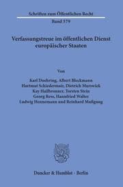 Cover von Verfassungstreue im öffentlichen Dienst europäischer Staaten.
