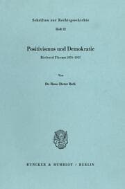 Cover von Positivismus und Demokratie.