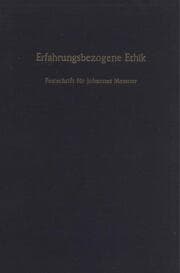 Cover von Erfahrungsbezogene Ethik.