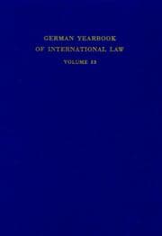 Cover von German Yearbook of International Law - Jahrbuch für Internationales Recht.