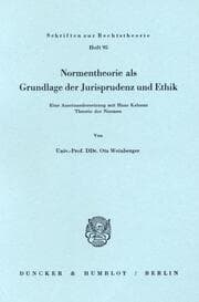 Cover von Normentheorie als Grundlage der Jurisprudenz und Ethik