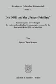 Cover von Die DDR und der 'Prager Frühling'.