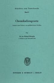 Cover von Chemikaliengesetz.
