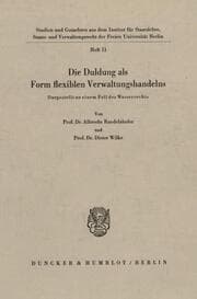 Cover von Die Duldung als Form flexiblen Verwaltungshandelns.