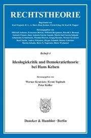 Cover von Ideologiekritik und Demokratietheorie bei Hans Kelsen.