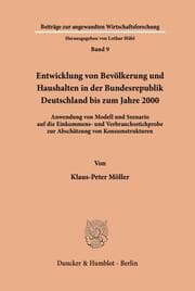 Cover von Entwicklung von Bevölkerung und Haushalten in der Bundesrepublik Deutschland bis zum Jahre 2000.
