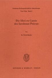 Cover von Die libri ex Cassio des Iavolenus Priscus.