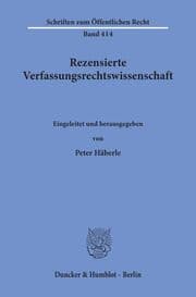 Cover von Rezensierte Verfassungsrechtswissenschaft.