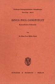 Cover von Divus Pius Constituit.