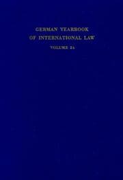 Cover von German Yearbook of International Law - Jahrbuch für Internationales Recht.