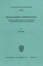 Cover von Eigentum an subjektiven öffentlichen Rechten.