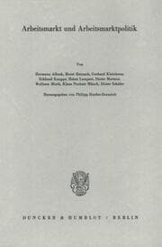 Cover von Arbeitsmarkt und Arbeitsmarktpolitik.