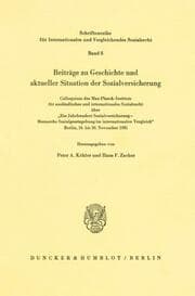 Cover von Beiträge zu Geschichte und aktueller Situation der Sozialversicherung.