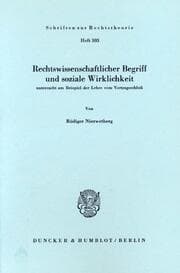 Cover von Rechtswissenschaftlicher Begriff und soziale Wirklichkeit