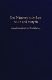 Cover von Das Naturrechtsdenken heute und morgen.
