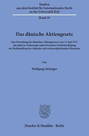Cover von Das dänische Aktiengesetz.
