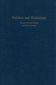 Cover von Wahrheit und Wirklichkeit.