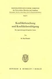 Cover von Konfliktforschung und Konfliktbewältigung.