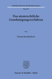 Cover von Das atomrechtliche Genehmigungsverfahren.