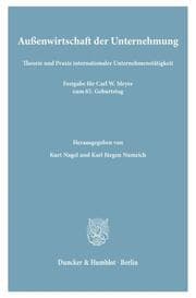 Cover von Außenwirtschaft der Unternehmung.