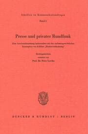 Cover von Presse und privater Rundfunk.