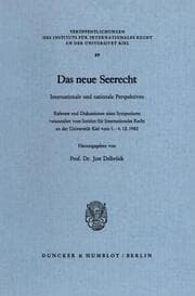 Cover von Das neue Seerecht.