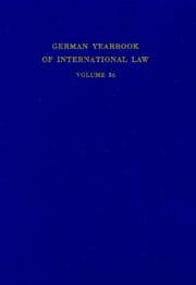 Cover von German Yearbook of International Law - Jahrbuch für Internationales Recht.