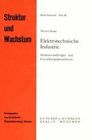 Cover von Elektrotechnische Industrie.